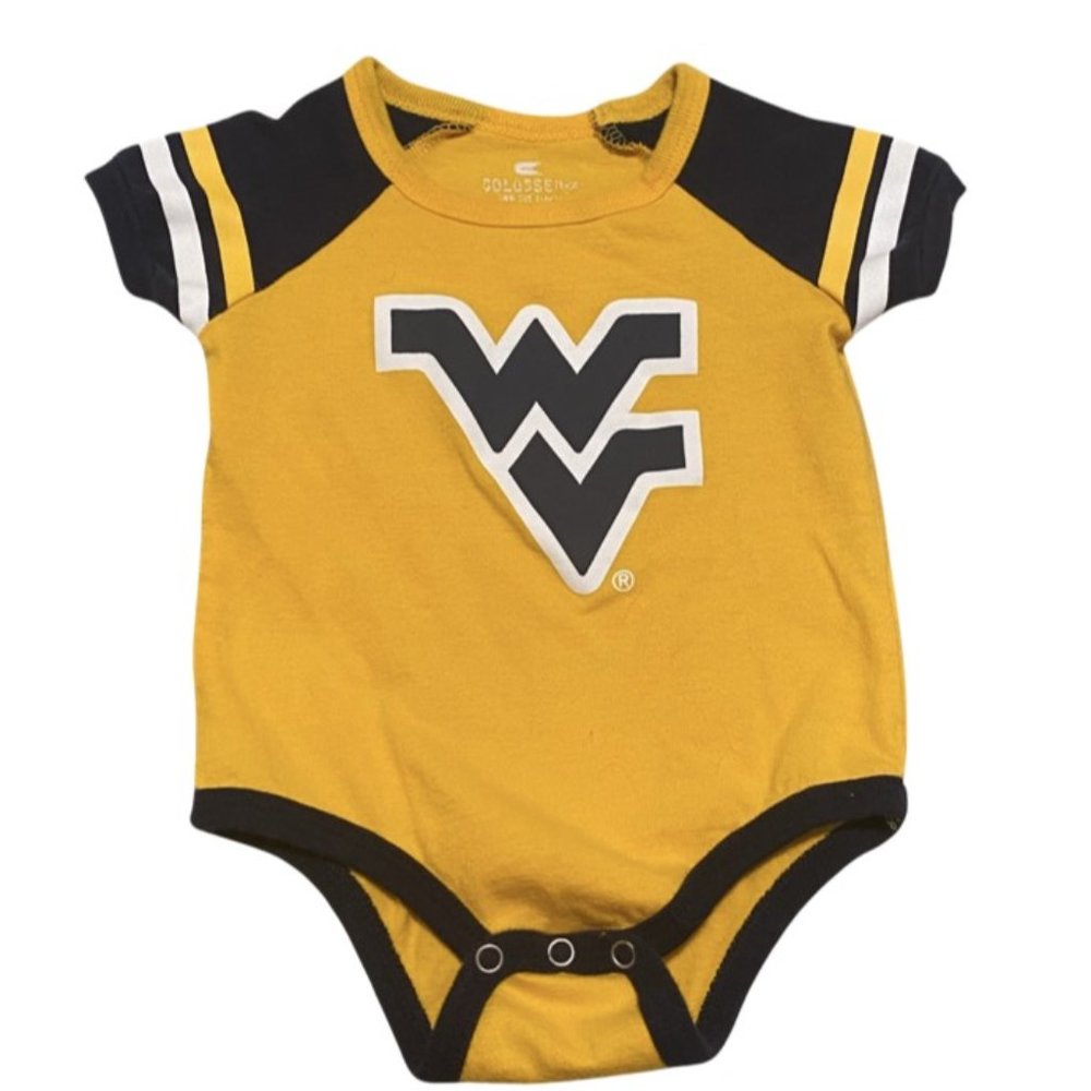 WVU Gold Onesie Size 0-3 Months